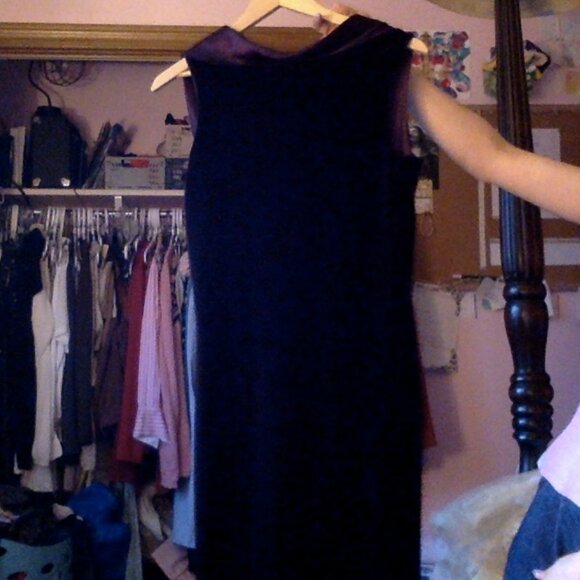 Purple Velvet Prom Dress - Picture 3 of 4